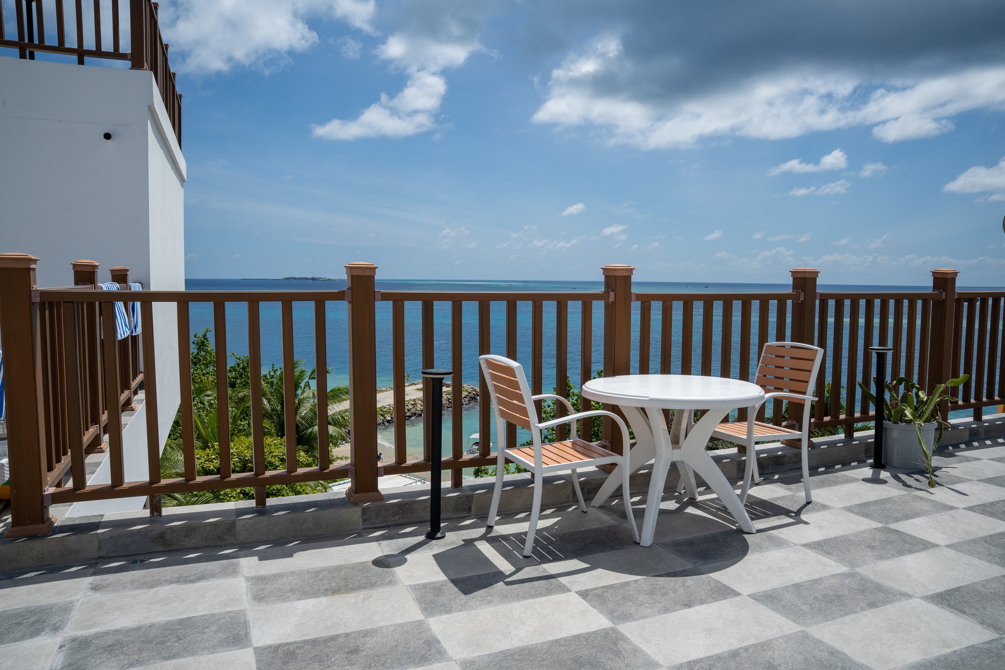 Breakfast on the terrace.